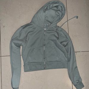 Sage green cropped zipped jacket from pacsun never worn great condition
